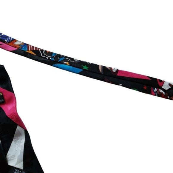 Vintage 1997 Warner Bros. Looney Tunes Mania Taz Daffy Duck Bugs Pattern Tie - Picture 6 of 9